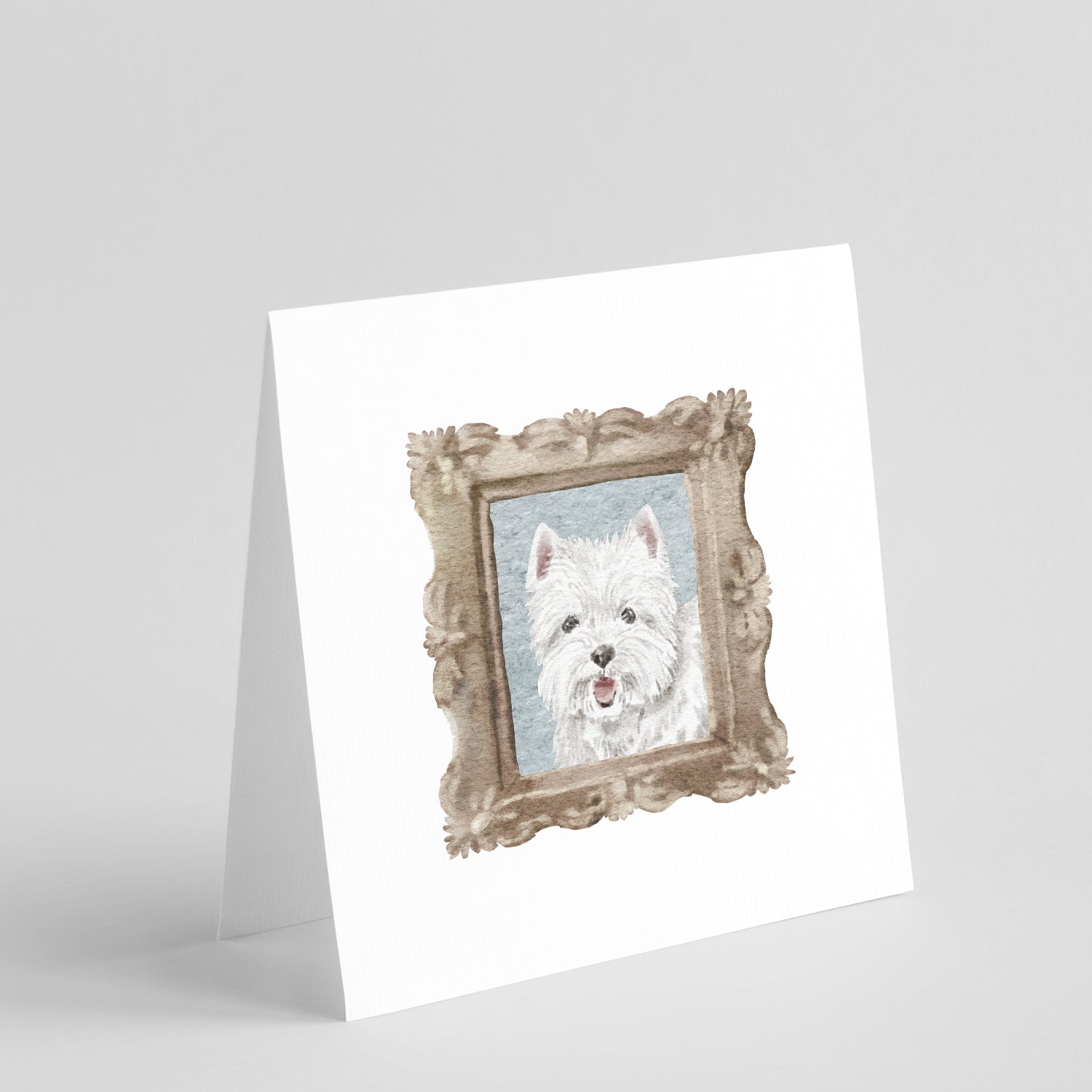 West Highland White Terrier Smile Pretty as a Picture Square Greeting Cards and Envelopes Pack of 8 Blank Cards with Envelopes Blank Thank You Note Greeting Cards Stationery