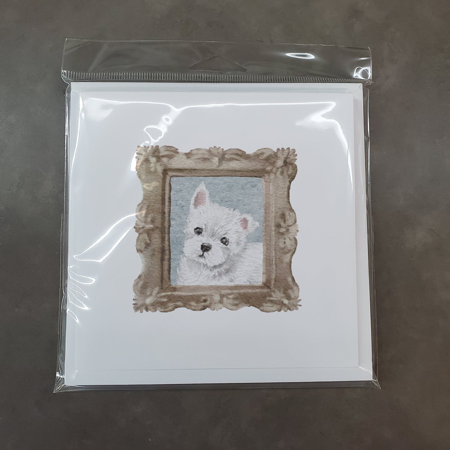 West Highland White Terrier Puppy 2 Pretty as a Picture Square Greeting Cards and Envelopes Pack of 8 Blank Cards with Envelopes Blank Thank You Note Greeting Cards Stationery