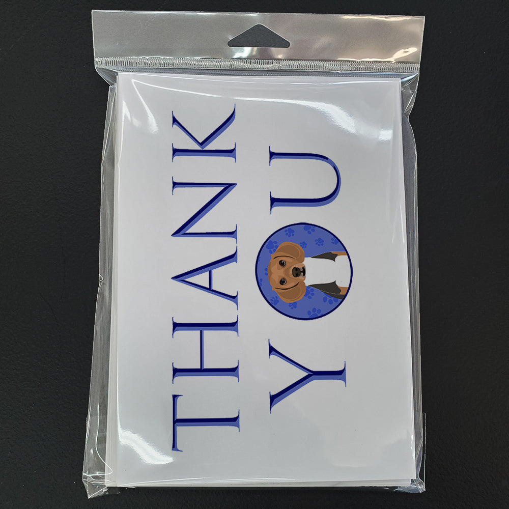 Beagle Tricolor #1 Thank You Greeting Cards Pack of 8 Blank Cards with Envelopes Whimsical A7 Size 5x7