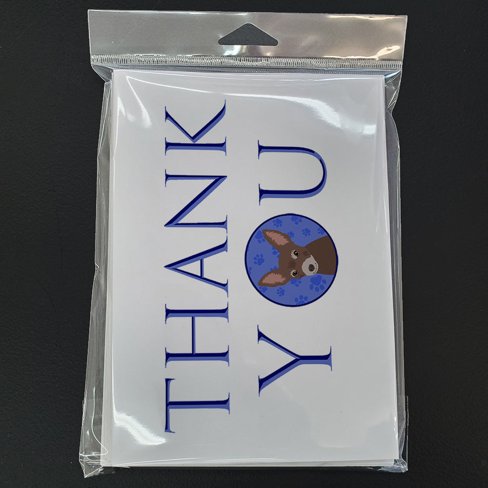 Chihuahua Chocolate #2 Thank You Greeting Cards Pack of 8 Blank Cards with Envelopes Whimsical A7 Size 5x7