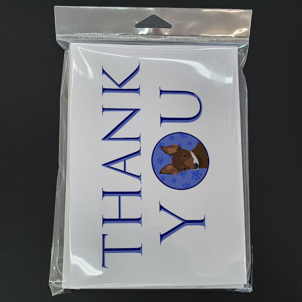 Chihuahua Chocolate and White #2 Thank You Greeting Cards Pack of 8 Blank Cards with Envelopes Whimsical A7 Size 5x7