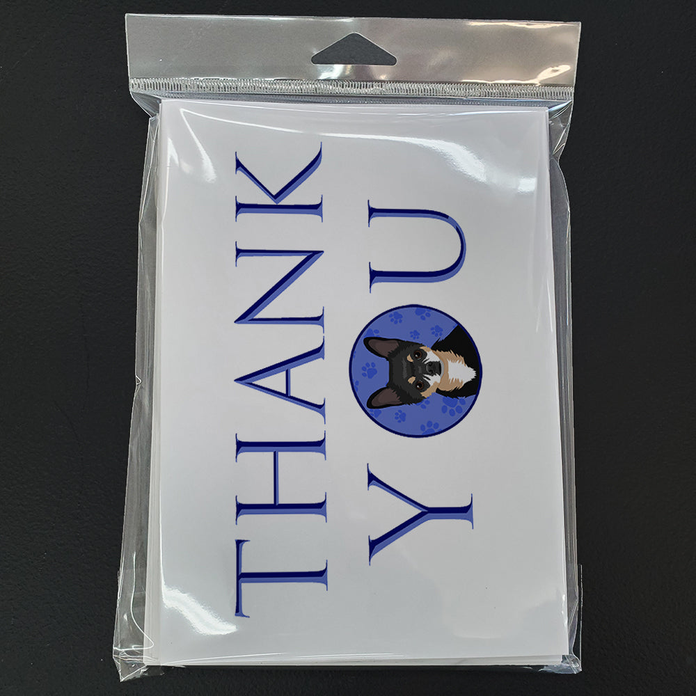 Chihuahua Tricolor #2 Thank You Greeting Cards Pack of 8 Blank Cards with Envelopes Whimsical A7 Size 5x7