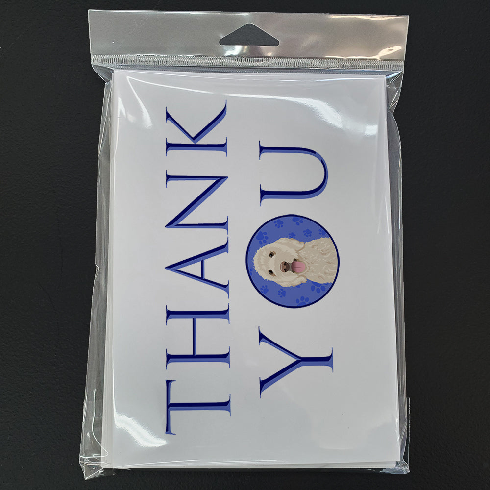 Doodle Cream #5 Thank You Greeting Cards Pack of 8 Blank Cards with Envelopes Whimsical A7 Size 5x7