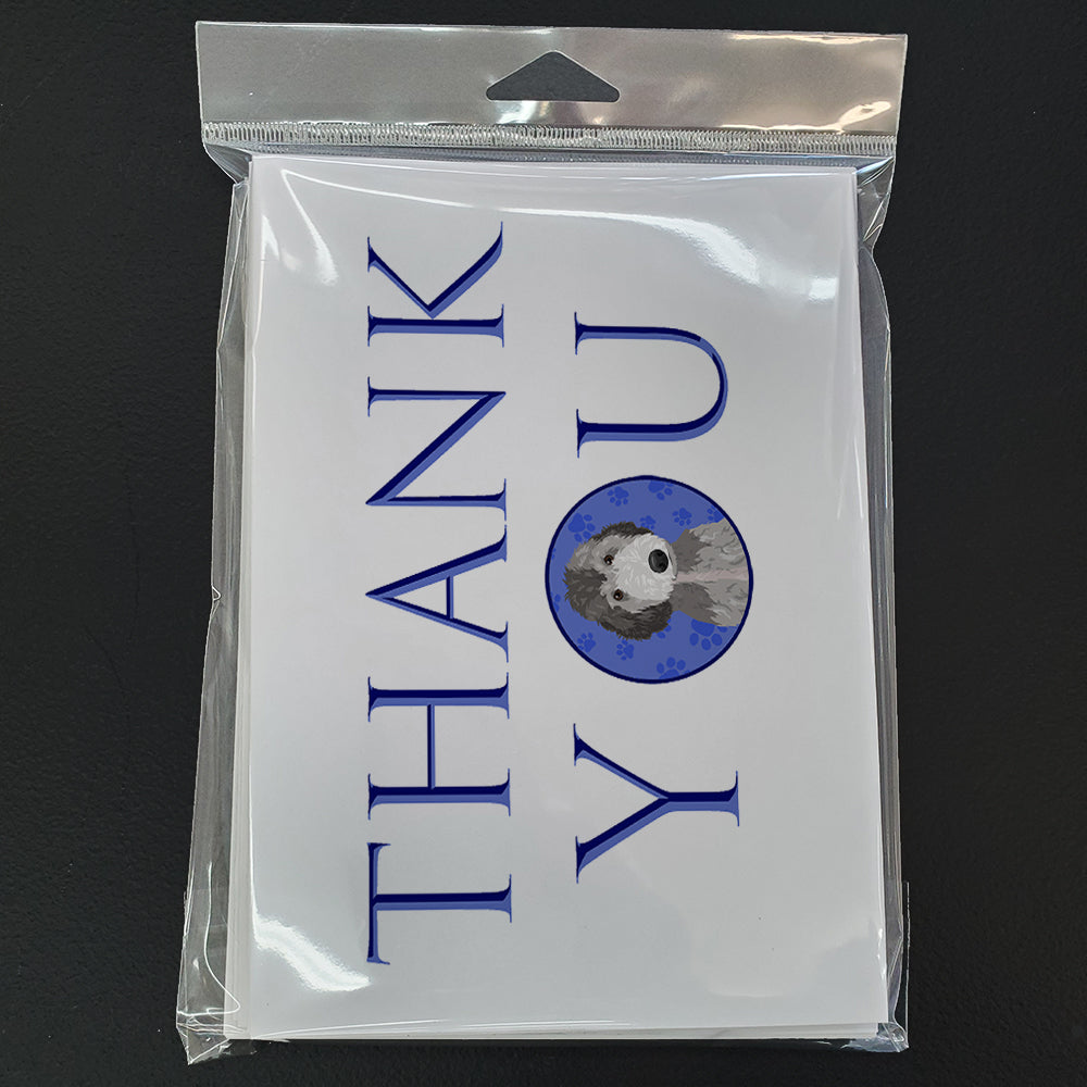 Doodle Silver #1 Thank You Greeting Cards Pack of 8 Blank Cards with Envelopes Whimsical A7 Size 5x7