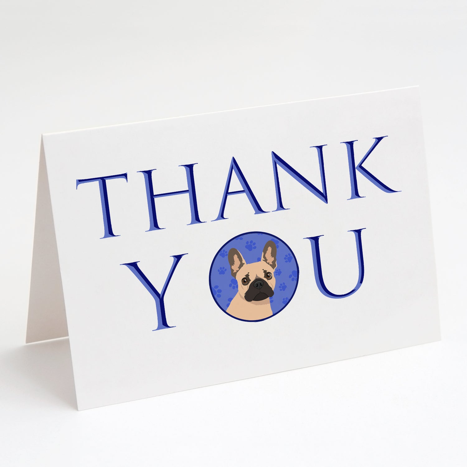 French Bulldog Fawn #1 Thank You Greeting Cards Pack of 8 Blank Cards with Envelopes Whimsical A7 Size 5x7
