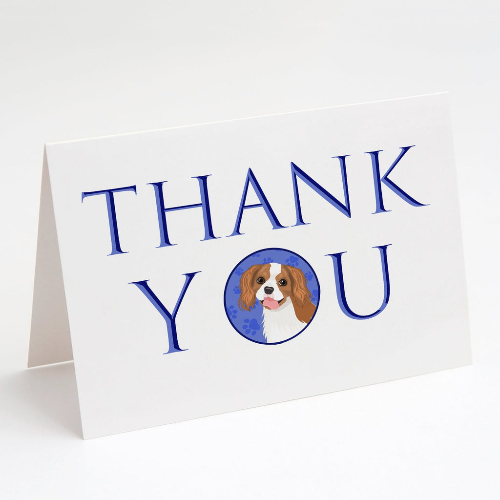 Cavalier King Charles Spaniel Blenheim #2 Thank You Greeting Cards Pack of 8 Blank Cards with Envelopes Whimsical A7 Size 5x7