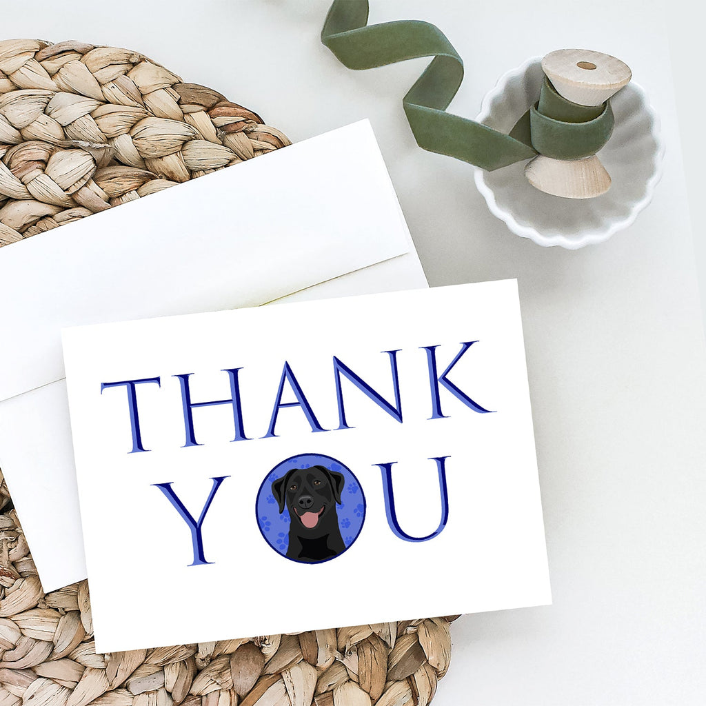 Labrador Retriever Black #1 Thank You Greeting Cards Pack of 8 Blank Cards with Envelopes Whimsical A7 Size 5x7
