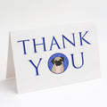 Pug Fawn #3 Thank You Greeting Cards Pack of 8 Blank Cards with Envelopes Whimsical A7 Size 5x7