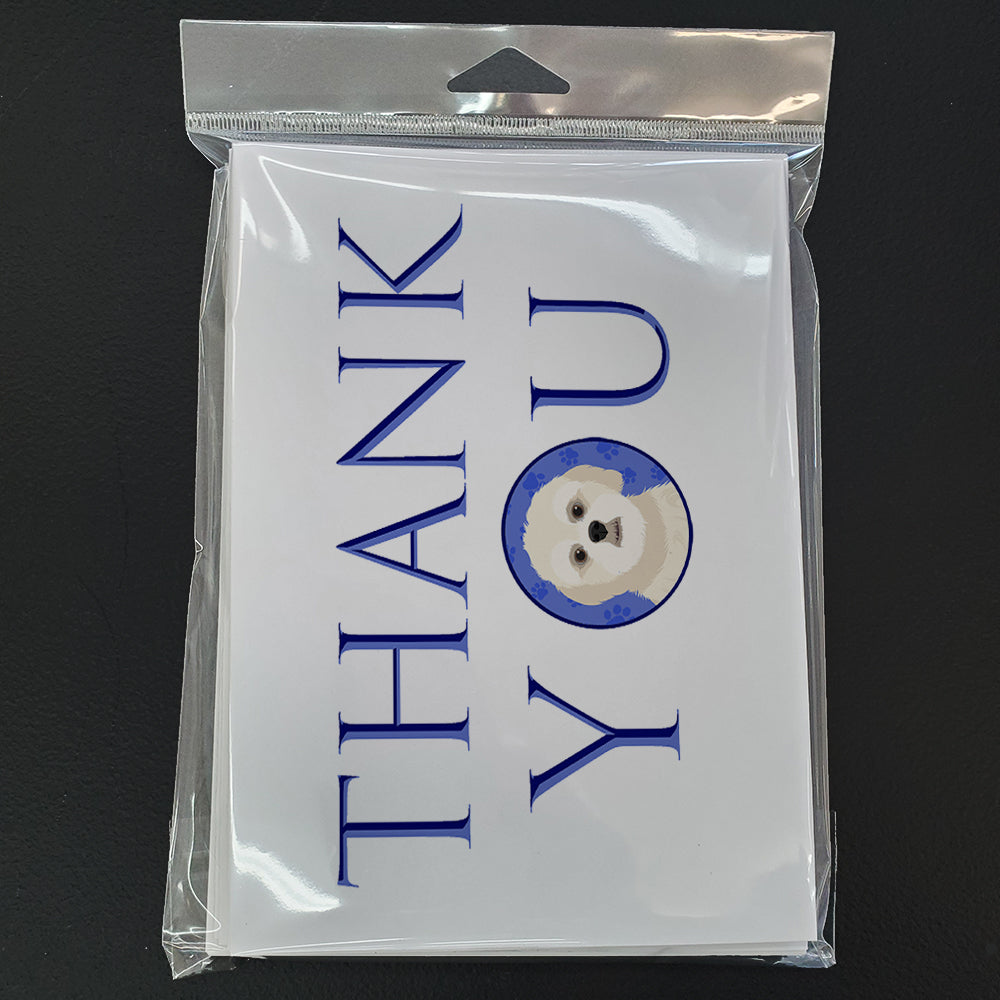 Shih-Tzu Gold #3 Thank You Greeting Cards Pack of 8 Blank Cards with Envelopes Whimsical A7 Size 5x7