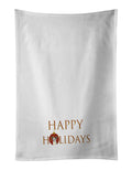 Chihuahua Merle Happy Holidays Kitchen Towel Set of 2 White Dish Towels Decorative Bathroom Hand towel for Hand, Face, Hair, Yoga, Tea, Dishcloth, 19 X 28", White