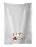 Doodle Liver #4 Happy Holidays Kitchen Towel Set of 2 White Dish Towels Decorative Bathroom Hand towel for Hand, Face, Hair, Yoga, Tea, Dishcloth, 19 X 28", White