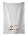 Pit Bull White #2 Happy Holidays Kitchen Towel Set of 2 White Dish Towels Decorative Bathroom Hand towel for Hand, Face, Hair, Yoga, Tea, Dishcloth, 19 X 28", White