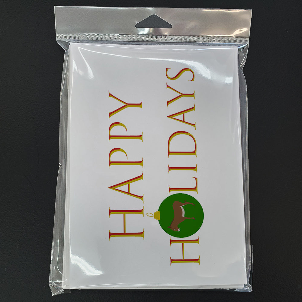 Donkeys & Mules - Cotentin Donkey Happy Holidays Greeting Cards Pack of 8 Blank Cards with Envelopes Whimsical A7 Size 5x7