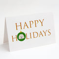 Bolognese - Dog Face Happy Holidays Christmas Greeting Cards Pack of 8 Blank Cards with Envelopes Whimsical A7 Size 5x7