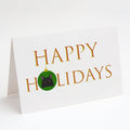 Schipperke - Dog Face Happy Holidays Christmas Greeting Cards Pack of 8 Blank Cards with Envelopes Whimsical A7 Size 5x7