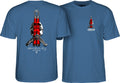 Powell Peralta Skull & Nunchucks Bruce Lee Collab T-shirt - Indigo Blue