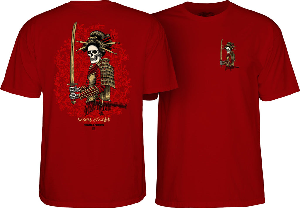 Powell Peralta Sakura Yosozumi Onna-Bugeisha T-shirt - Burgundy