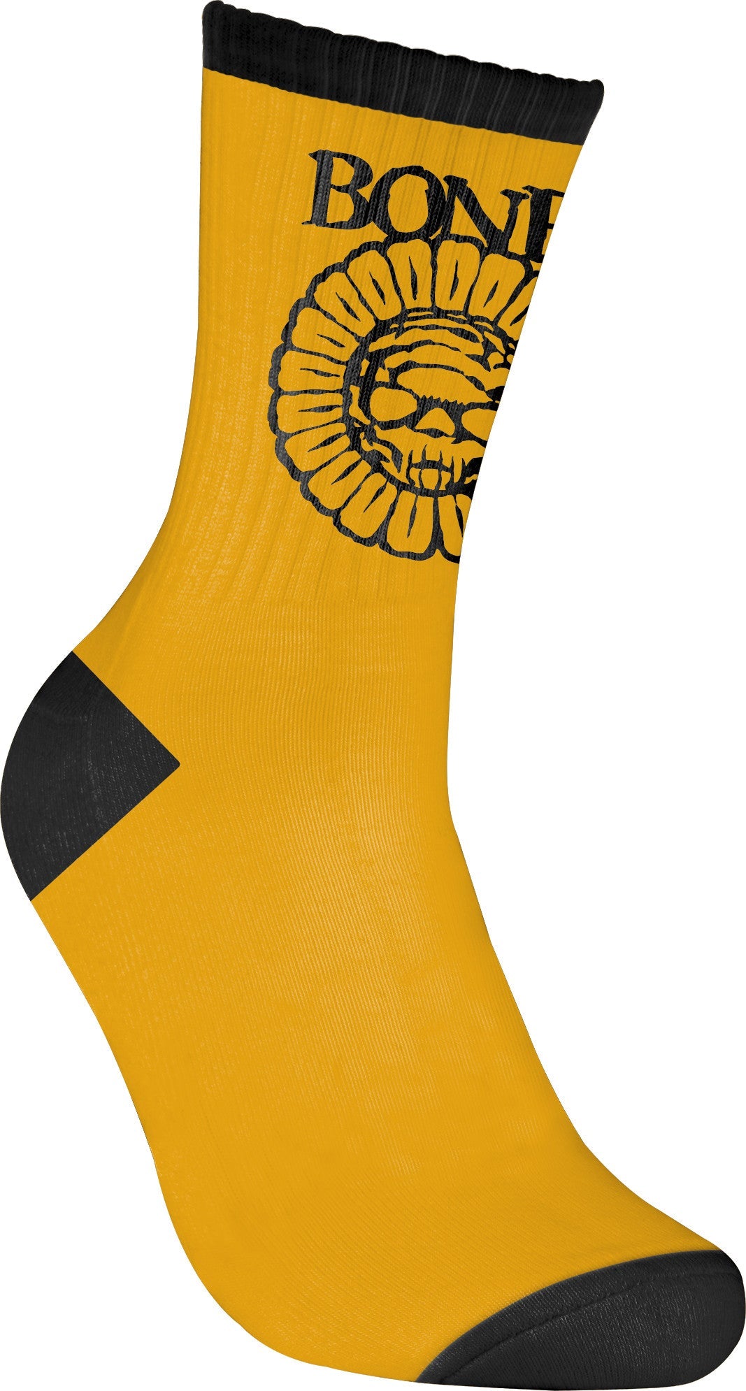 Bones Wheels Pushing Up Daisies Socks - Gold