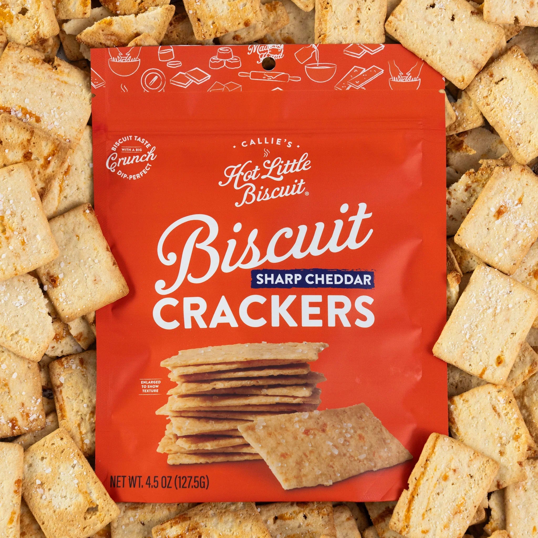 Callies Sharp Cheddar Biscuit Crackers, 4.5 oz, Pack of 6