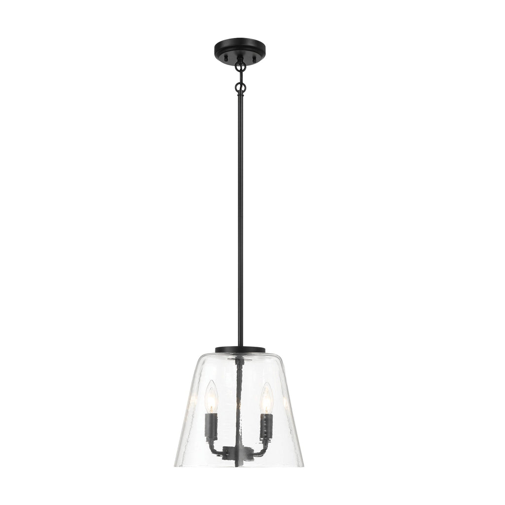 4-Light Candle Pendant Light – Satin Brass Finish & Clear Glass | Elegant Dining Room & Living Room Chandelier