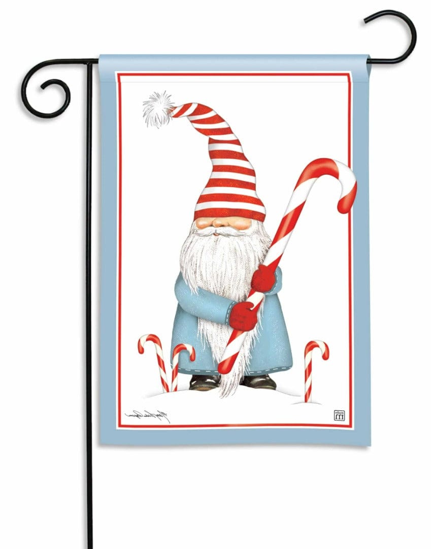 Candy Cane Gnome Christmas Garden Flag