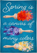 Canvas of Many Colors Spring Garden Flag 2 Sided