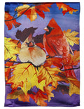 Cardinal Friends Fall Garden Flag 2 Sided