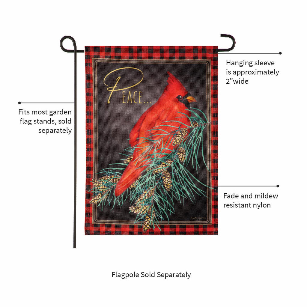 Cardinal Peace Garden Flag 2 Sided