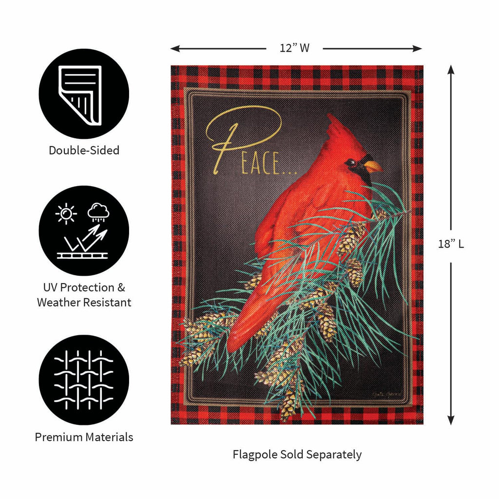 Cardinal Peace Garden Flag 2 Sided