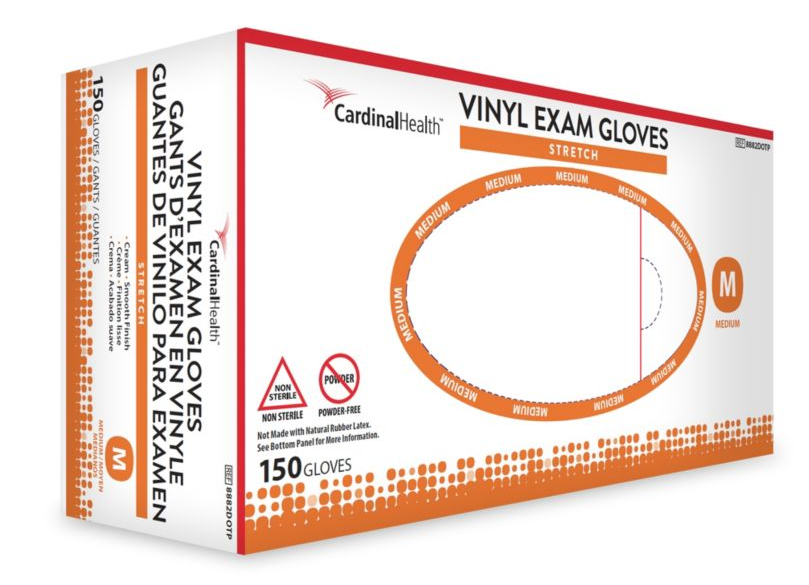 Esteem® Stretch Vinyl PF Exam Gloves X-Small - 8880DOTP