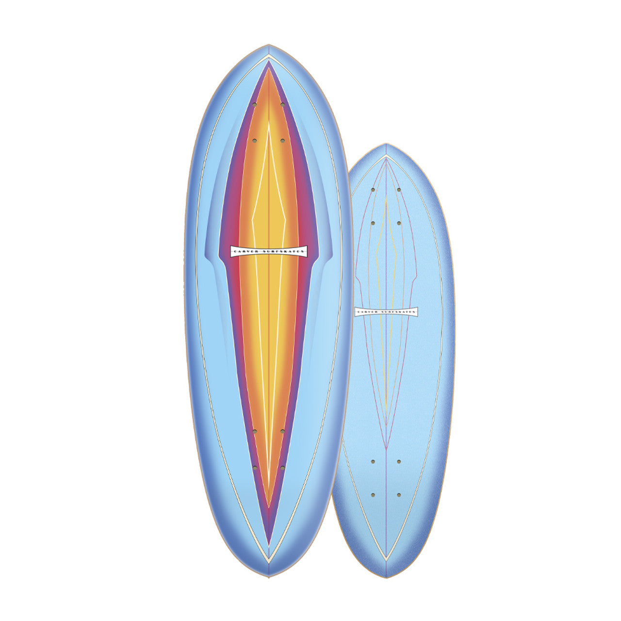 Carver Blue Haze Surfskate Deck (V0) - 31″