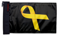Gold Ribbon 12"x18" Forever Wave Flag for Jeep Wrangler CJ-7 and CJ-8 1976-1986