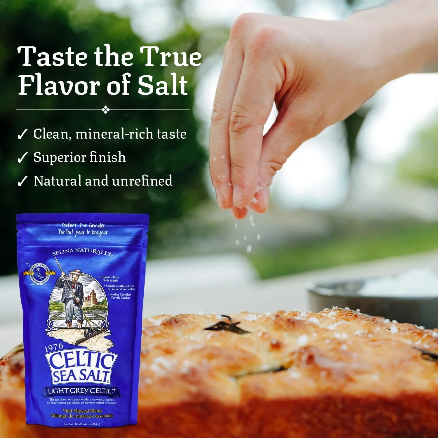 Celtic Sea Salt, Light Grey Resealable Bag, 1 lb (Bulk Pack of 6)