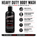 Lonestar™ Supply Co Heavy-Duty Body Wash & Hand Cleaner – Removes Grease, Oil, Dirt & Odors – For Mechanics, Welders, Construction Workers & Tradesmen – Sandalwood Scent – 16 oz