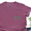 Checkered Mama Retro Pocket Vintage Cotton Checkered Print Cozy Everyday Wear Comfort Colors Tee