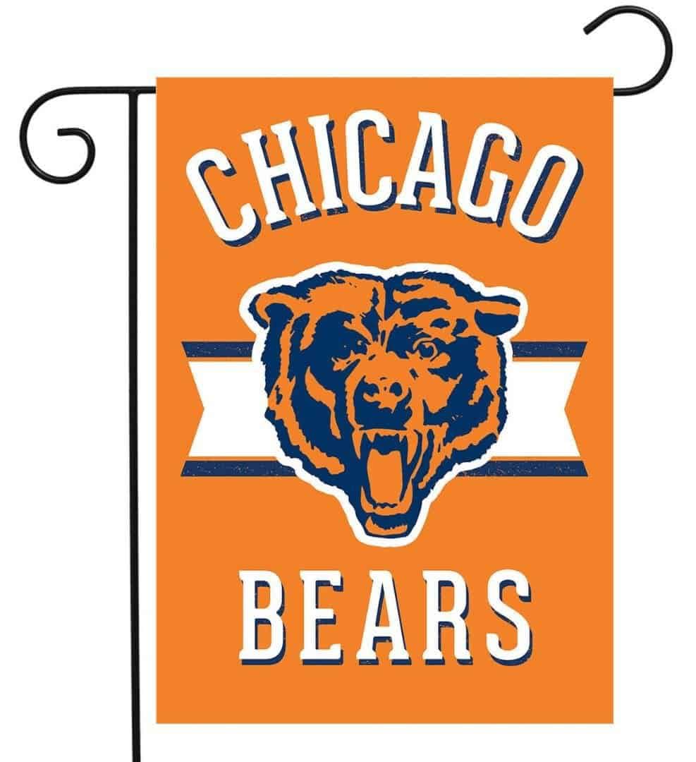 Chicago Bears Garden Flag 2 Sided Orange Classic