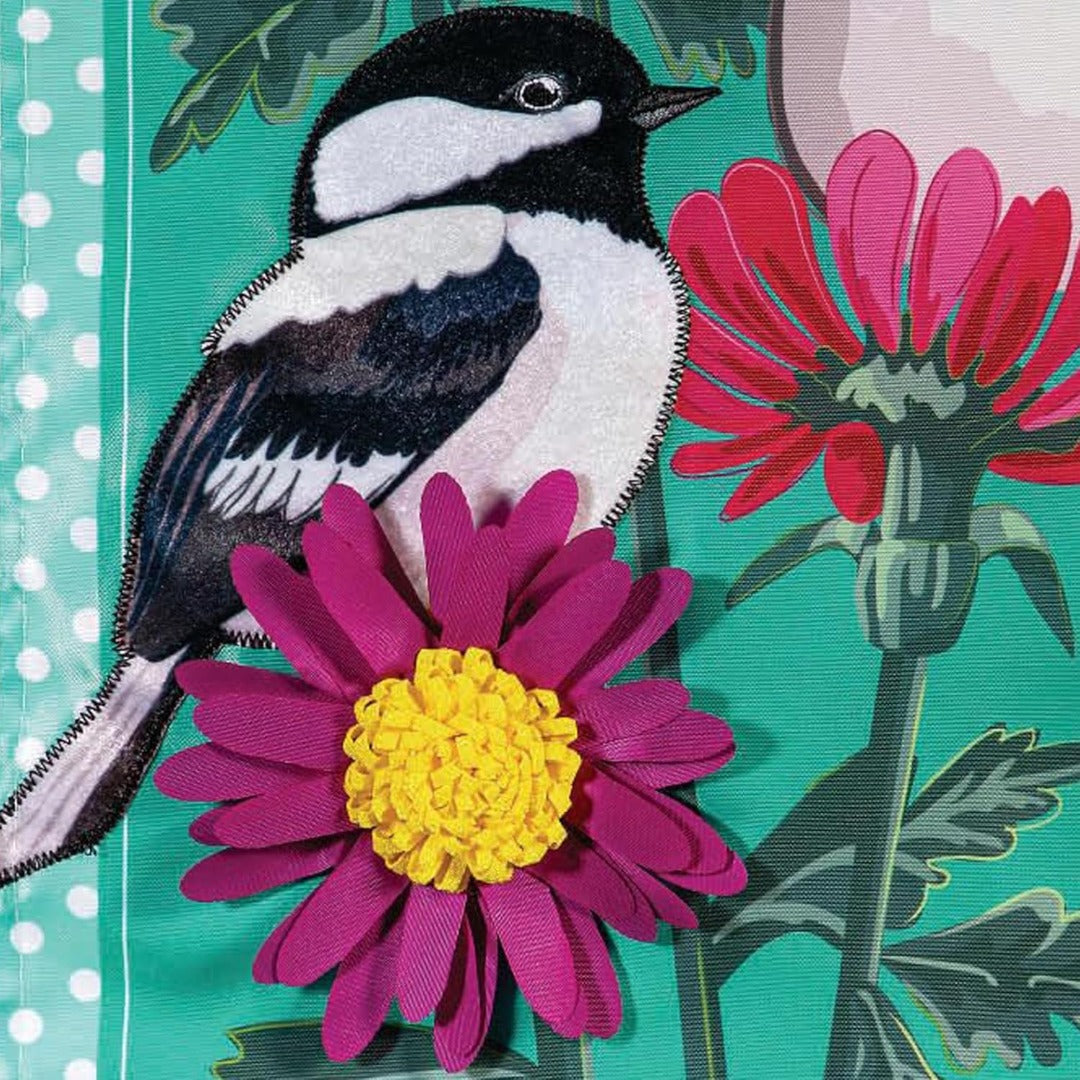 Chickadee Friends 2 Sided Garden Flag