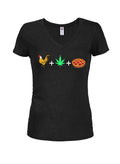 Chicken Pot Pie Juniors V Neck T-Shirt