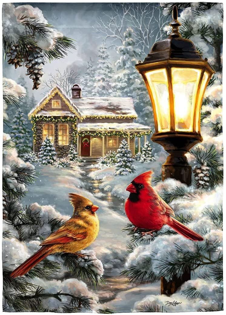 Christmas All Is Calm Garden Flag 2 Sided Decorative