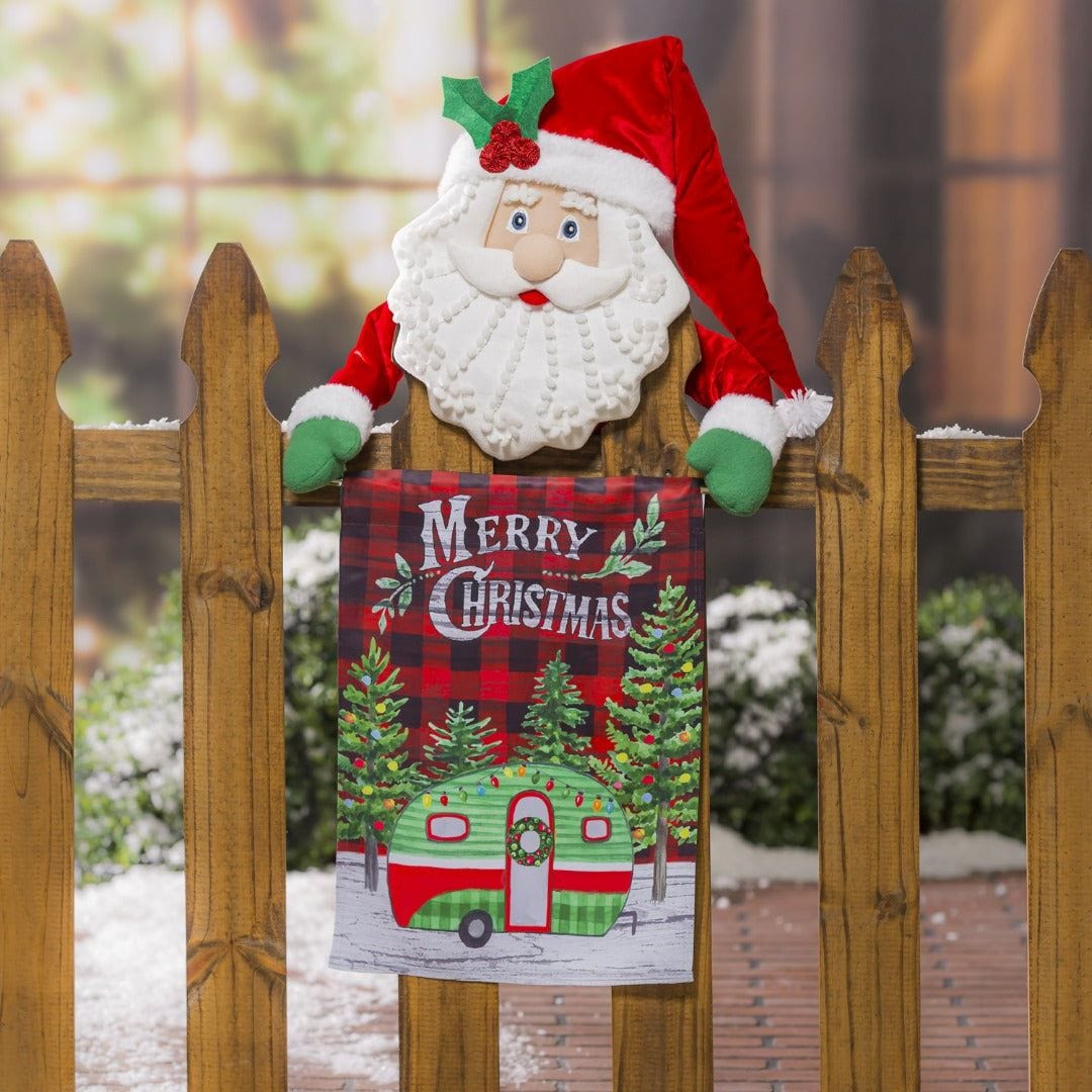 Christmas Camper Garden Flag 2 Sided Merry Christmas