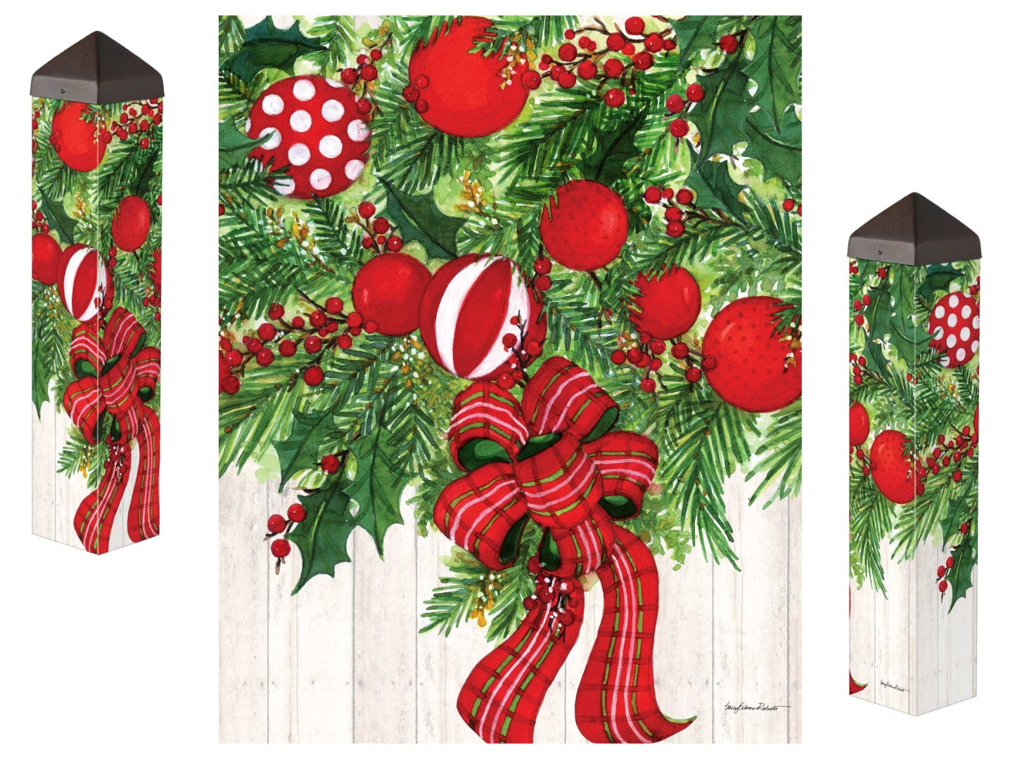 Christmas Garland Art Pole 20 Inches