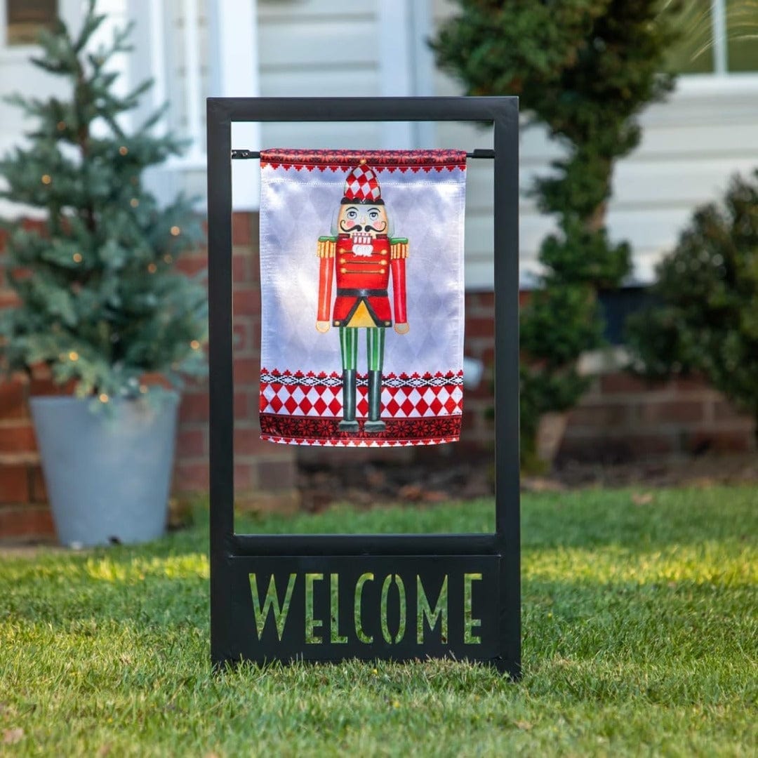 Christmas Nutcracker Garden Flag 2 Sided Lustre