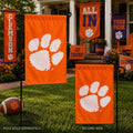 Clemson Tigers Garden Flag 2 Sided Applique Logo