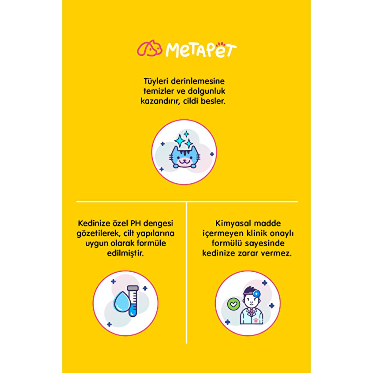 Metapet Dry Shampoo for Cats - Natural Fur Care & Protection, 6.76 fl oz
