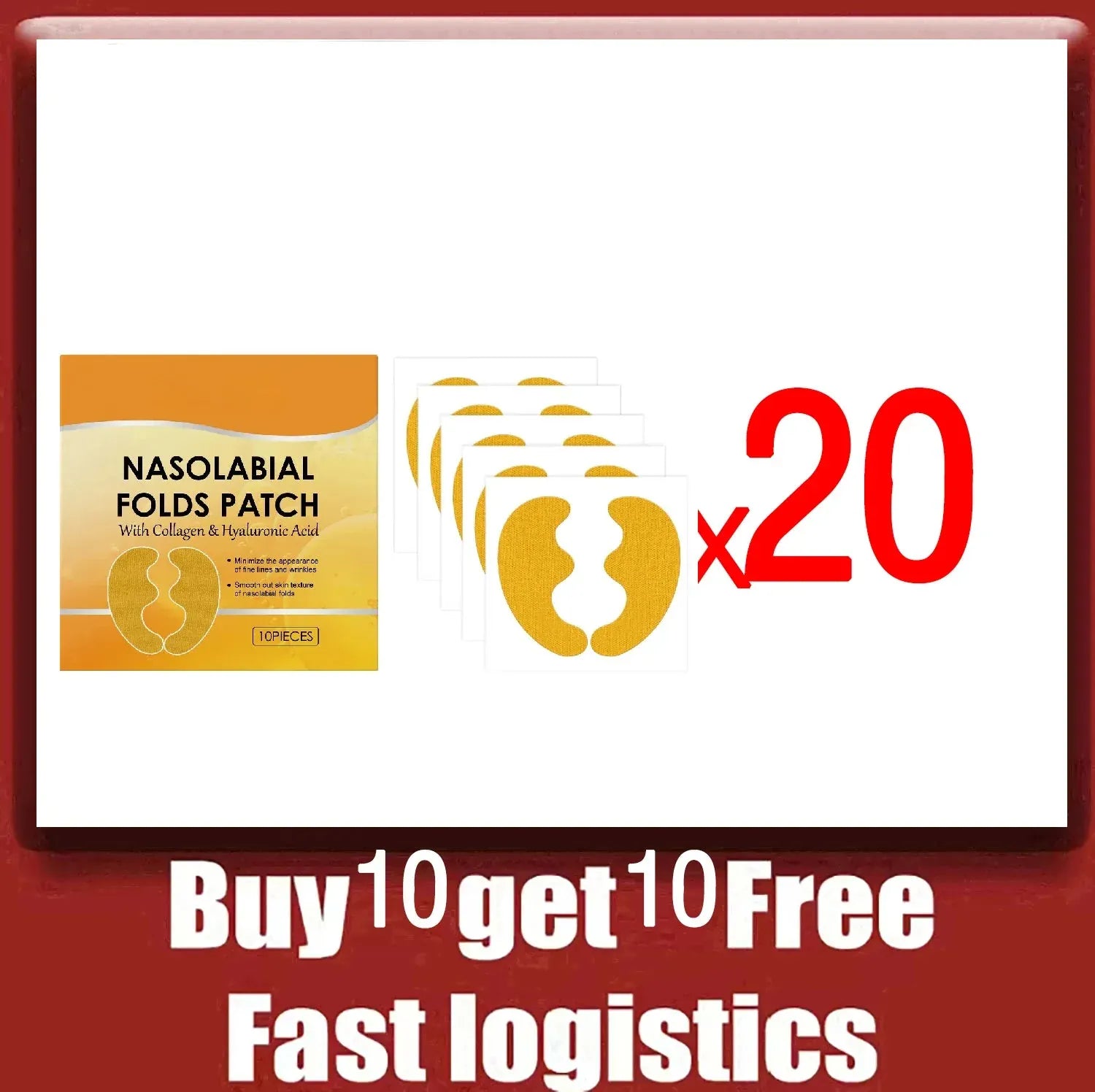 Collagen Nasolabial Folds Patch – Firming & Anti-Wrinkle Moisture Mask