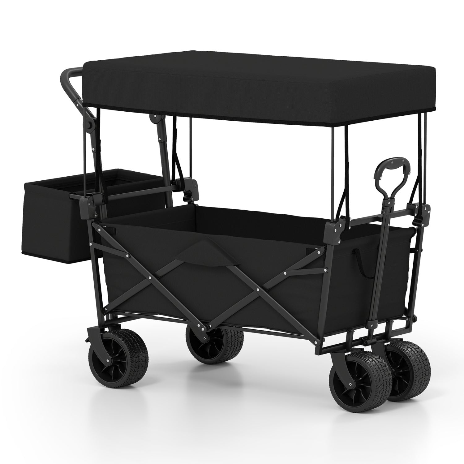 Collapsible Wagon with Removable Canopy and Detachable Storage Bag