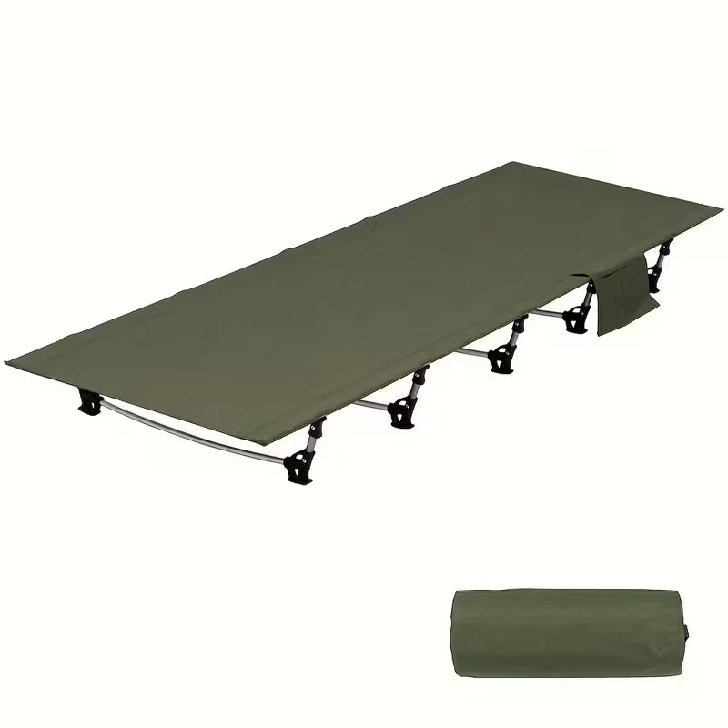 Compact Camping Cot Backpacking Ultralight Folding Lightweight Heavy Duty • Easy Setup, Durable Aluminum Alloy • Camping Cot, Hiking Gear • Portable Design, Sturdy Frame • Hiking Accessory, Hikers Gear • for Outdoor Hiking Travel Beach