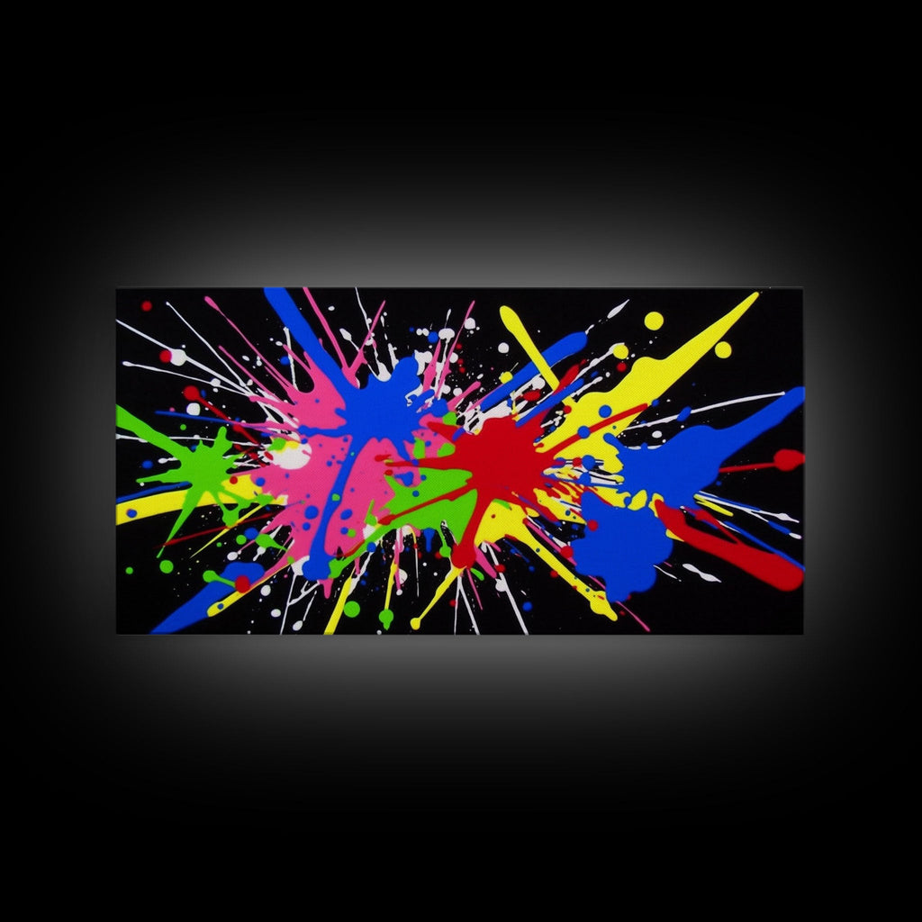 SPLAT! Graffiti Art - Colorful Painting / Canvas Print - Retro / Midcentury Style Abstract / Impressionist Art - Splatter Art