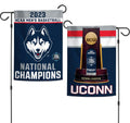 Connecticut Huskies Garden Flag 2 Sided Basketball National Champions