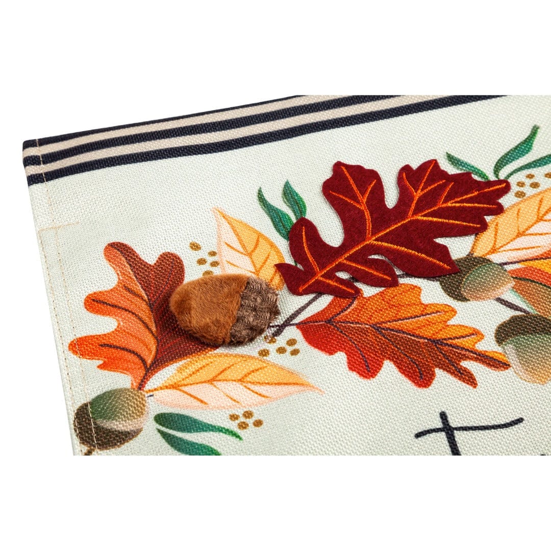 Count Your Blessings Thanksgiving Garden Flag 2 Sided Burlap